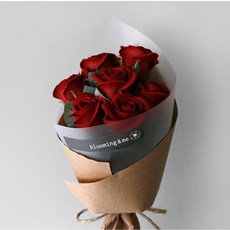 艾米購物 香皂花 51支 酒紅色 香氛精油 告白求婚 生日禮物, 1組