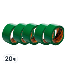 신일테이프 칼라 박스테이프 48mm x 40m, 초록색, 20개