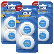 오랄비 왁스 치실, 50m, 2개입, 3개