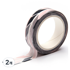 프린텍 디자인 마스킹 테이프 15mm x 10m, 핑크 씨걸(DM28-1510), 2개