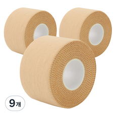 크리다 C-tape 스포츠 테이프 살구 2.5cm x 9.1m, 9개, 1개입