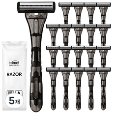 comet 三層刀片拋棄式刮鬍刀, 20入, 5個