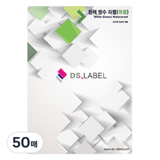 디에스라벨 흰색방수 유광 DW3036 잉크젯, 36칸, 50매