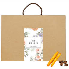 順便幸福 午茶禮盒組, 原味起司棒 + 黑糖烤杏仁咖啡豆, 1組