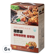 지노 검은콩 호두 아몬드 율무차, 20g, 50개입, 6개