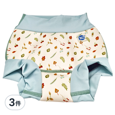 Happy Nappy 3D加強版 游泳尿布褲 森林小橡果, XXL, 3件