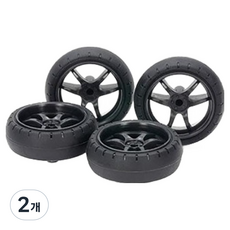 타미야 대경 저마찰 배럴 티이어 31mm + V 스포츠 카본 휠 100 x 210 x 30 mm 세트 15546, 2개