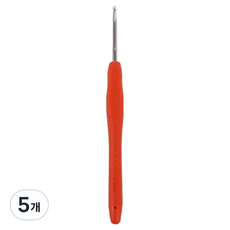 앵콜스 라바라바 실리콘 코바늘 모사용 5/0호 3mm, 다홍색, 5개