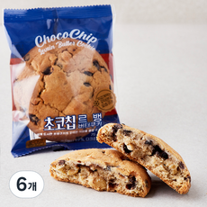 초코칩 르뱅 버터쿠키, 75g, 1개입, 6개