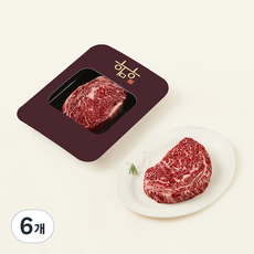 우미우 한우 등심 1++등급 (7) 구이용 (냉장), 200g, 6개