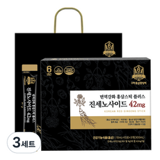KOREA GINSENG 高麗紅蔘 42mg人蔘皂苷&紅蔘濃縮液禮盒 30條入+購物袋組, 300ml, 3組