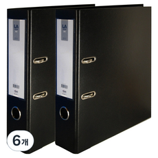 마이다스 레버아치 LA 바인더 2공 세로형 민 7cm, 흑색, 6개
