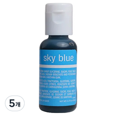셰프마스터 리쿠아젤 식용색소 스카이블루, 20g, 5개