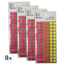 Petit 辦公室重點標示索引貼紙 OPM-R304A, 混合顏色, 8個, 6枚入