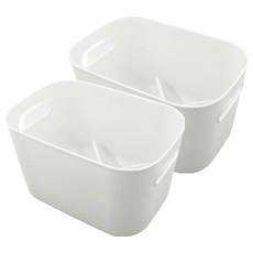 SHIMOYAMA PE灰色手提收納盒深型無蓋 22 x 14.5 x 15.3cm, 灰色, 2個