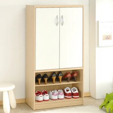 HOPMA 合馬家具 雙門六格鞋櫃 台灣製造 玄關收納櫃 置物鞋架 C-120DML-R4, 白橡配白