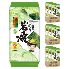 橘平屋 岩燒海苔, 4.2g, 3袋
