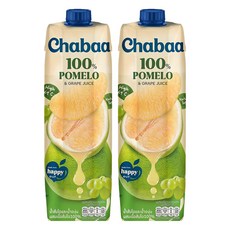 CHABAA 啜吧 100% 柚子佐葡萄果汁, 1L, 2瓶