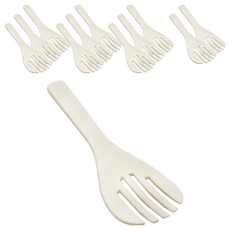 五爪極上飯匙 食品級PP塑料 耐熱-10°C至100°C 台灣製造, 白色, 12支