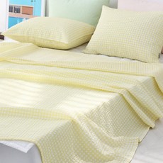 아망떼 허니듀 시어서커 리플 여름 홑이불, 해피옐로우