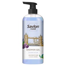 Savlon 沙威隆 英倫花園沐浴露 黑莓與月桂葉, 植萃舒緩, 中性潔淨, 700ml, 1瓶