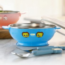 Edison 愛迪生 防滑不鏽鋼碗+蓋子組, 獅子款, 1入