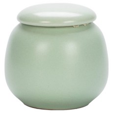 Onlium 裝飾用玄關風水罐 迷你甕 01 霧面淺綠色, 1個