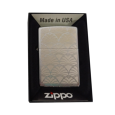 ZIPPO Art Deco Design 防風打火機 55g 美國製造 時尚配件 側滑型, 57 x 38 x 13mm, 1個