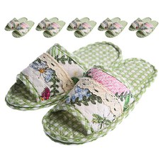 KSMall 雙層軟墊棉質室內拖鞋 MF181, 6個