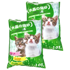 元氣王 水晶貓砂 10L 尿液吸收 清潔環境較輕鬆, 檸檬, 2包