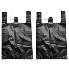 부국비닐봉투 손잡이 일반마트봉투3호 검정, 10L, 2개