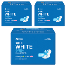 Yuhan Kimberly 夜用超吸收衛生棉, 夜用型(33cm), 3包, 14片