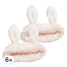 난리시스터즈 토끼귀 세안밴드, 6개, 아이핑크