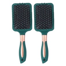 The Whale 方形大板髮梳, 2個, 深綠色