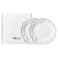 VBC CASA Incanto 蕾絲晚餐盤組 29cm VBCS005C, 白色, 1套