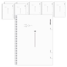 moong9 3000 Main Page 2分割 數學練習簿, 8個, 白色