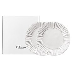 VBC CASA Incanto 條紋沙拉盤組 22cm VBCS003B, 白色, 1套