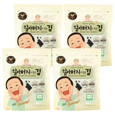 만전김 유기가공식품 인증 할아버지가 만든 김, 56g, 4개