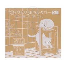 Necoichi 貓壹 抓抓塔 XL 瓦愣紙 玉米膠, 貓頭圖 淺棕色, 1盒