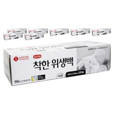 롯데이라이프 착한 위생백 30 x 40 cm, 대(L), 200개입, 8개
