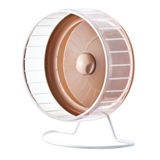 MARUKAN CASA 龍貓靜音滾輪31 大口徑滾輪 適用於龍貓、倉鼠等小動物, 透明色 + 卡其色, 1個