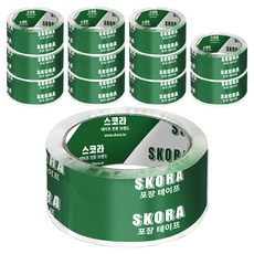 Skora 高透明封箱膠帶 輕包裝 53μm 48mm x 50m, 12個