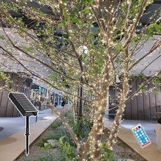 21C Trend 太陽能8模式蜘蛛燈泡戶外串燈 1500顆 45m, 1個, 黑線黃光