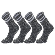 NEPA 女式 Melange Flex 圓領襪組, Black, 4雙