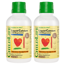 차일드라이프 액상 칼슘 마그네슘 오렌지맛, 473ml, 2개
