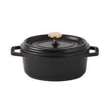 staub Cocotte 橢圓琺瑯鍋, 黑色, 1個, 15cm