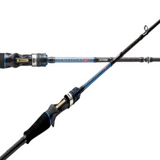 아부가르시아 솔티파이터MX 코드러버 대구 낚시대 651MH, 블랙 + 실버 + 스카이블루