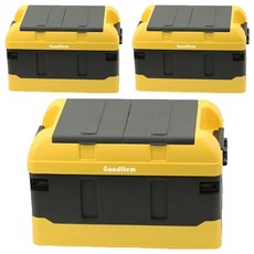 GoodItem 폴딩 리빙박스 40L 하이커버, 블랙옐로, 3개