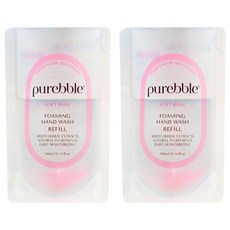 Purebble 優質洗手慕斯補充包, 粉色莓果香, 300ml, 2包