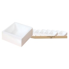 E Home Baking 滑蓋式白色正方禮物盒, 10片, 白色